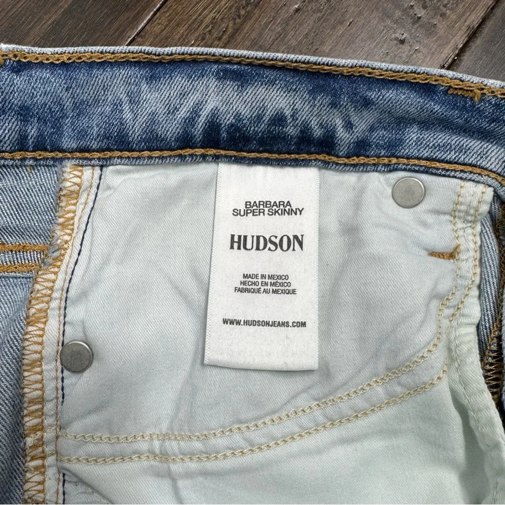 Hudson barbara super skinny distress jeans